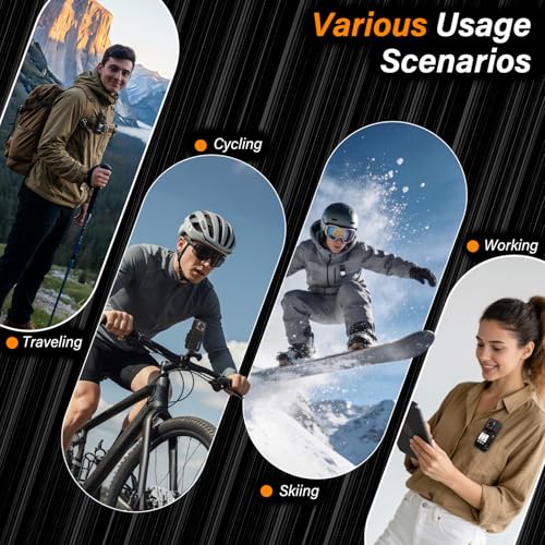 MINIBEAR 5K Action Camera Black with 180° Rotation & Touch Screen