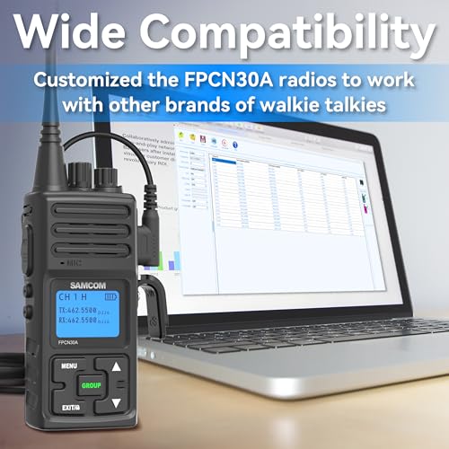 SAMCOM FPCN30A 1 Pack Long Range Two Way Radios with Earpiece & Charger
