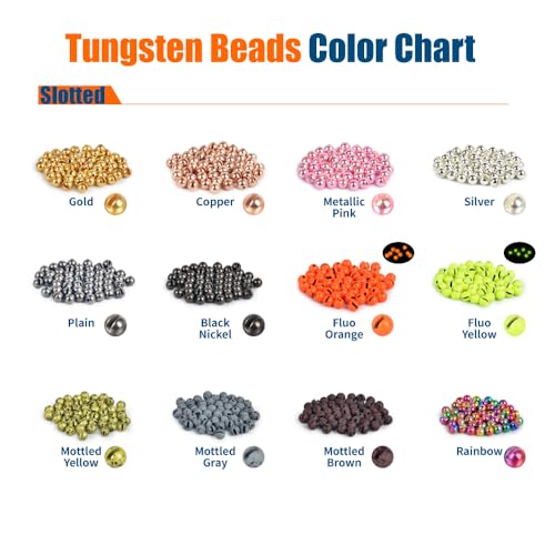 Gold Slotted Tungsten Beads for Fly Tying 2.8mm - 50 Pack