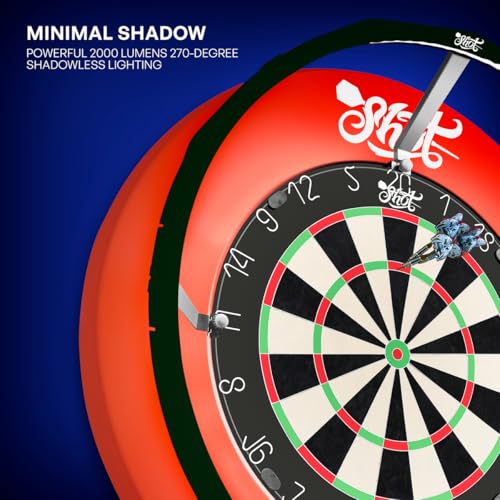 Shot! LumenCore LED Dartboard Lighting System with Dimmer, Shadowless, Easy Install