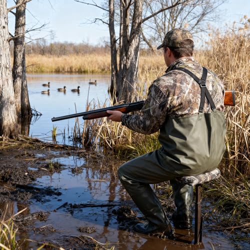TR Camo-1 Marsh Hunting Seat with Padded Adjustable Mud Chair