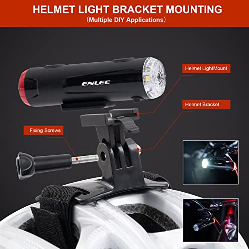 Bike Helmet Light Set Front Rear USB Rechargeable Waterproof Safety