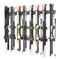 Ultrawall Wall-Mounted Ski Rack with 8 Adjustable Hooks, Holds 16 Pairs of Skis