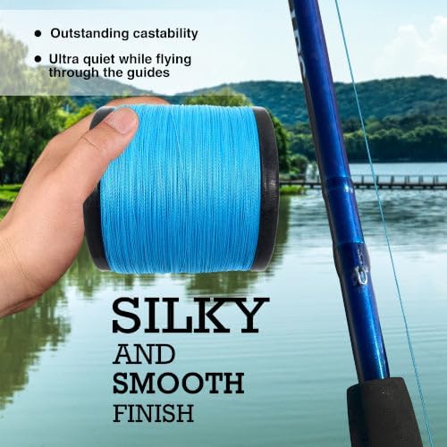 Reaction Tackle Braided Fishing Line - Pro Grade Power for Saltwater & Freshwater - High Visibility Color