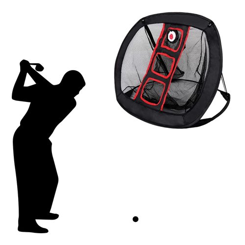 Sailling golf Chipping net | Pop Up Golf Chipping Net | Indoor/Outdoor Golf Hitting net for Accuracy and Swing Practice (Golf Chipping net-Black+Red)