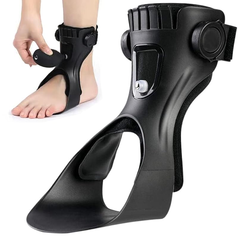 AFO Drop Foot Brace Large Right Support with Inflatable Airbag for Hemiplegia Walking Aid