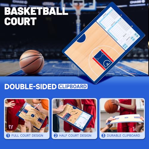 Waterproof Double-Sided Basketball Clipboard Whiteboard - Erasable Tactics Board