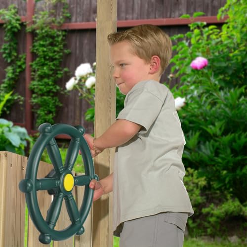 Green Pirate Playground Set Accessories for Swing Set & Climbing Wall Kids Outdoor Play Equipment