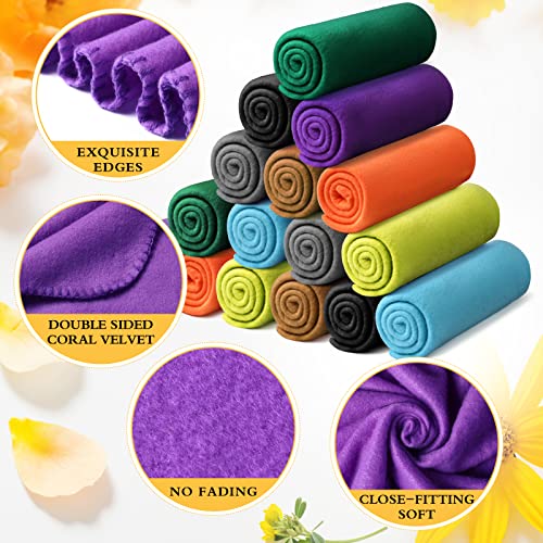Fresh Color Fleece Throw Blanket Bulk Pack - 40 Pieces 50 x 60 Inches Cozy Lightweight Plush Blankets