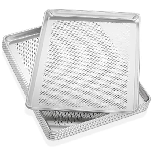 GRIDMANN 18x26 Commercial Perforated Aluminum Baking Sheet Pan Set of 6 - Full Size