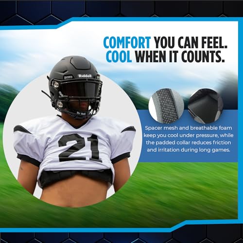 Sports Unlimited Youth Football Shoulder Pads Small Black - Arch Cut Design for All Positions