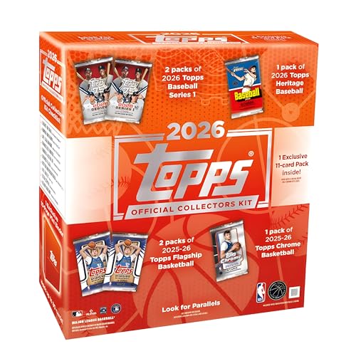 2026 Topps MLB & NBA Collector Kit with Cards Sleeves & Packs