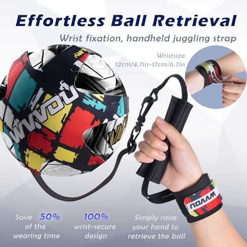 Soccer Training Belt with Adjustable Hand Straps and Elastic Ropes for Solo Practice
