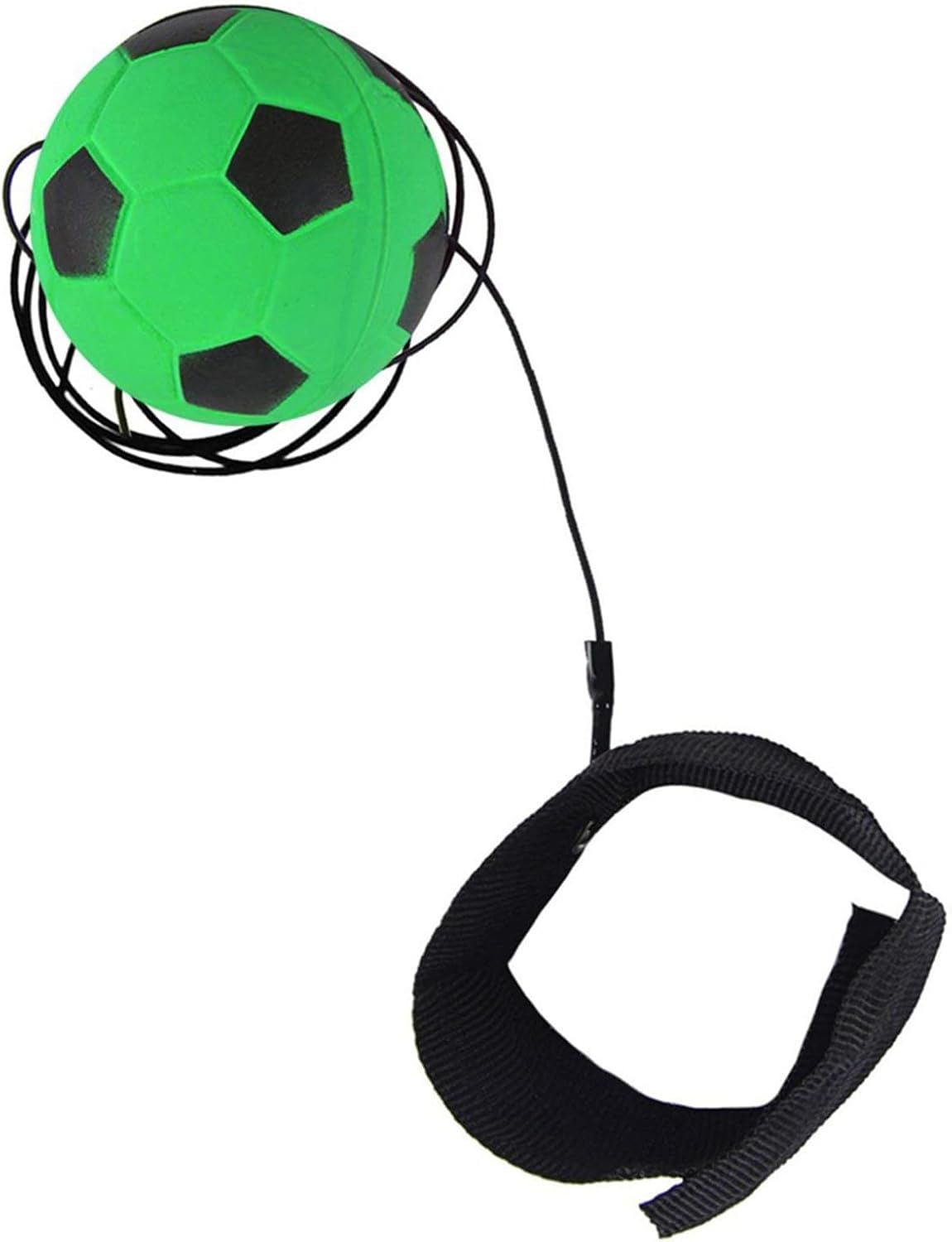 Skiennix Green Soccer Ball | Adjustable Bounce Back Wrist Return Ball for Finger Exercise