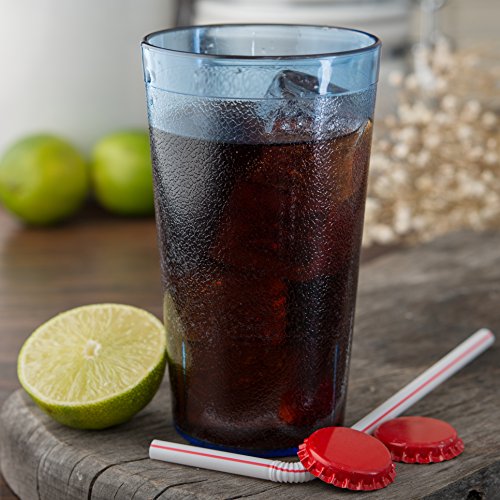 Plastic Stackable Tumbler 13.4oz Blue - Commercial Drinkware for Restaurants & Catering
