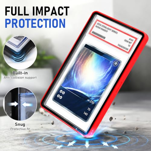 Magnetic PSA Slab Protector Case - Red / 1 Pack