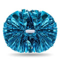 WILLBOND Lake Blue Cheerleading Pom Poms with Baton Handles - 48 Pairs
