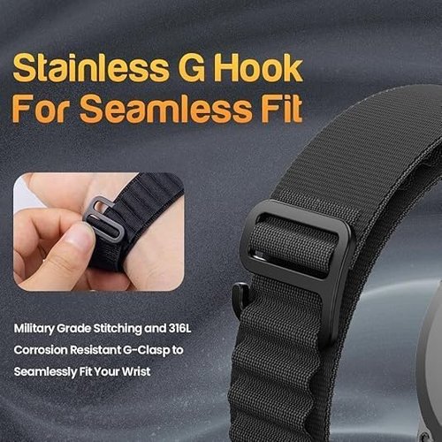 BANSO 26mm Quick Fit Nylon Watch Band for Garmin Fenix 8 51mm /5X / 6X / 7X, Quickfit 26mm Rugged Watch Bands for Garmin Fenix 7X Pro Sapphire Solar / 6X Pro / 5X Plus, for Fenix 3, Tactix Delta