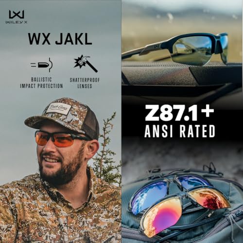 Ballistic Safety Glasses with Mirror Finish - Matte Black & Tan Frame, Non-Polarized