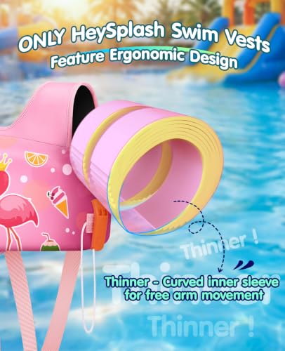 Toddler Swim Vest for 13-33 lbs Pink Adjustable Water Safety Float