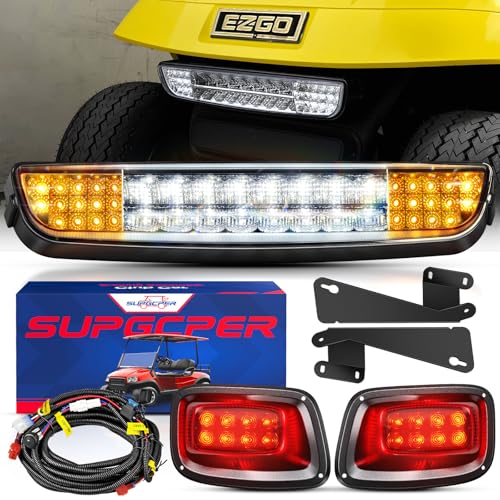 EZGO Golf Cart LED Headlight & Taillight Kit 12V Compatible with TXT 1996-2013