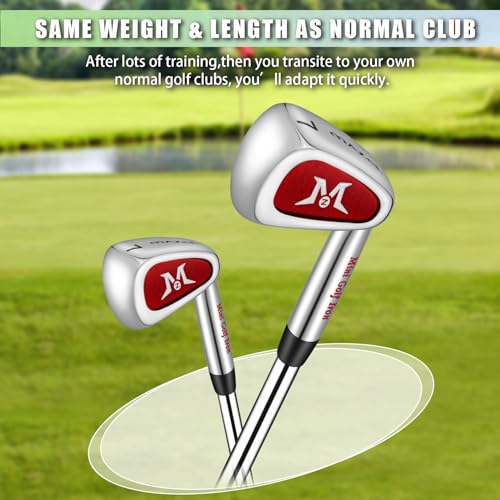 Mini Driver Golf Swing Trainer Aid for Hitting Accuracy & Speed - Red, Right Hand