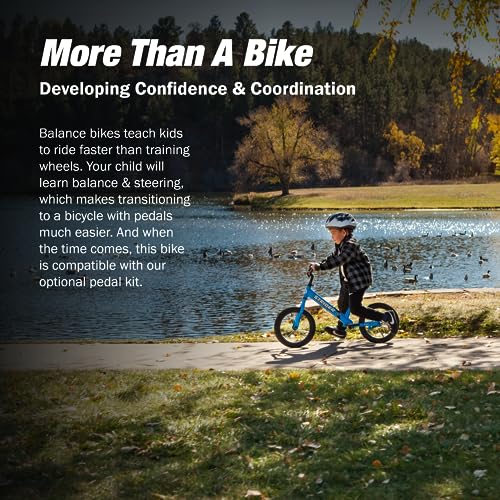 Strider 14x Classic Balance & Pedal Bike for Kids Ages 3-6 - Awesome Blue