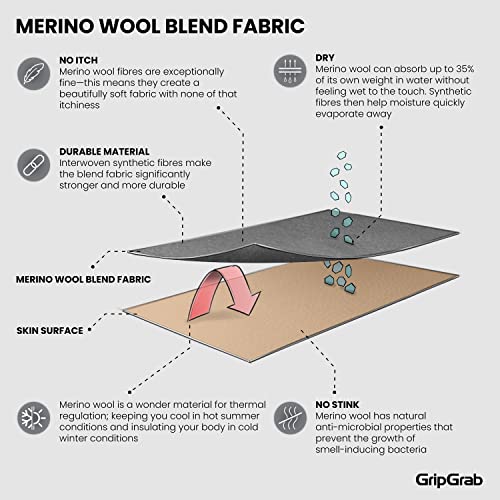 Winter Cycling Socks - GripGrab Merino Thermal Insulated Bike Socks 8.5-10.5 Black