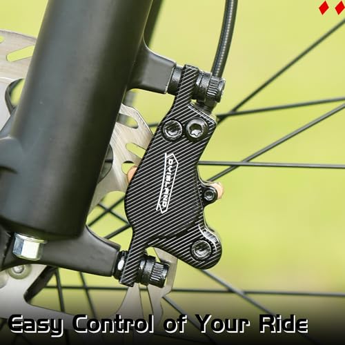 DYISLAND LD-200 Hydraulic Disc Brake Set for Ebike Front/Rear Black - 1000mm/1850mm
