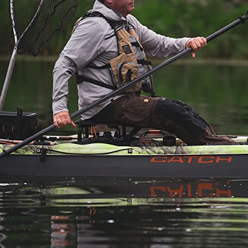 Kayak Seat - Adjustable Folding Kayak Seat with Back Support for Fishing & Touring - Black