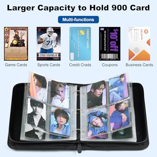 Photocard Binder for 400 Cards with Zipper Sleeves - SKZ Album Organizer for Fans