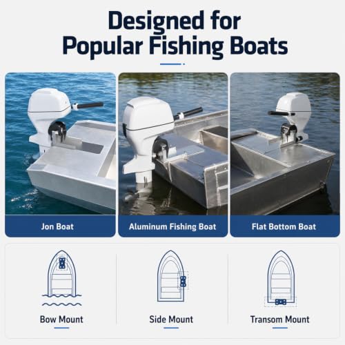 Adjustable Marine Aluminum Trolling Motor Mount for Jon Boats