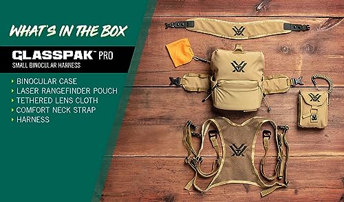 Vortex Glasspak Pro Binocular Harness Small – Lightweight, Weather-Resistant Chest Pack for Hunting & Outdoor