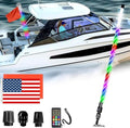 AddSafety 3FT Multi-Color LED Boat Navigation Lights with Remote - Waterproof Marine Safety Lighting