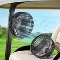 Rechargeable Magnetic Fan for Golf Cart - 7.5-Inch Dual Fans, 28Hrs Battery, Black 2-Pack