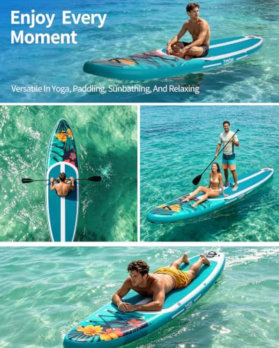 TrekFree Inflatable Stand Up Paddle Board 11' Red SUP with Fin & Pump