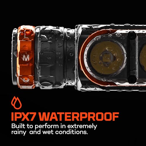 3000 Lumen Headlamp with 5 Light Modes, USB-C Rechargeable, Waterproof, Magnetic & Detachable Light - Outdoor & Work Use