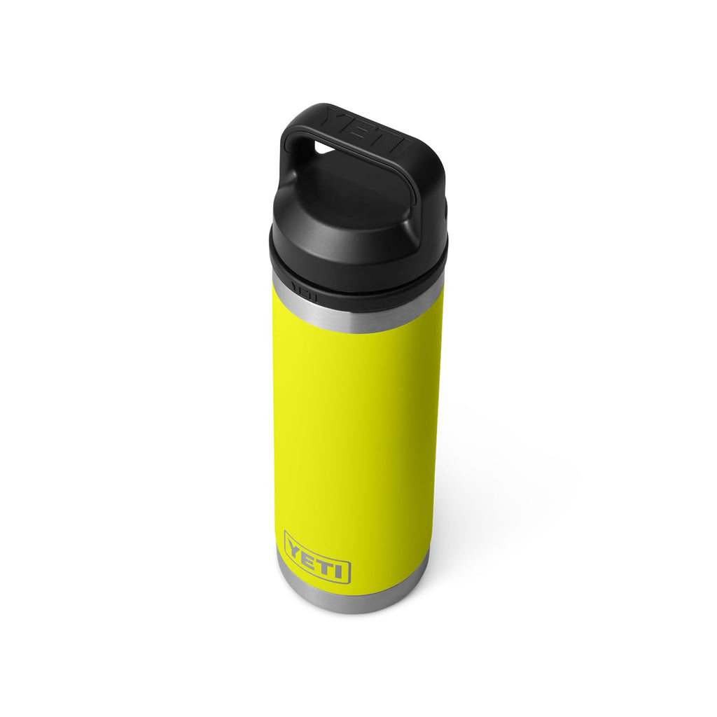 YETI Rambler 18 oz Bottle, Leakproof, Vacuum Insulated, Stainless Steel with Chug Cap, Firefly Yellow