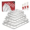 THORSES 3-Piece Oven Air Fryer Basket Set XL, L, M - Stainless Steel