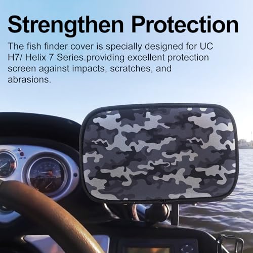 Camouflage Fish Finder Cover for Helix 7 Screen - Tightly Fitted Marine Protection