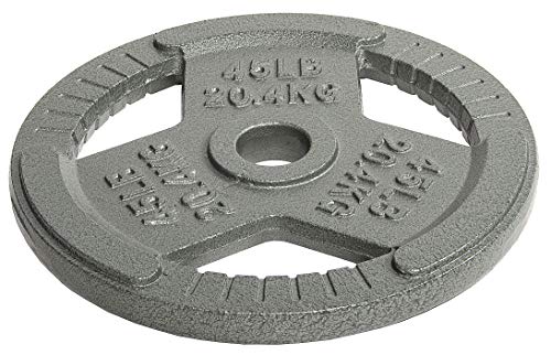 45LB Cast Iron Weight Plate - 2-Inch Standard for Strength Training & CrossFit - Single