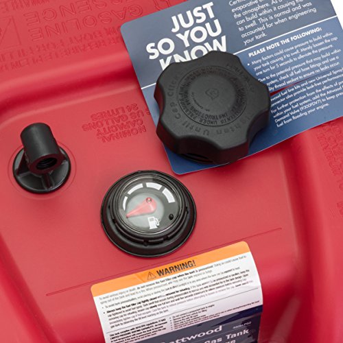 Attwood 6-Gallon Portable Marine Fuel Tank with Gauge - EPA & CARB Certified