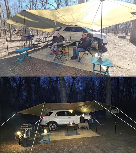 GEERTOP Lunar Green Car Side Awning 19 x 11 ft Waterproof Camping Shelter