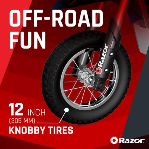 Dirt Rocket MX350 Electric Off-Road Motorcycle for Kids, 14 MPH
