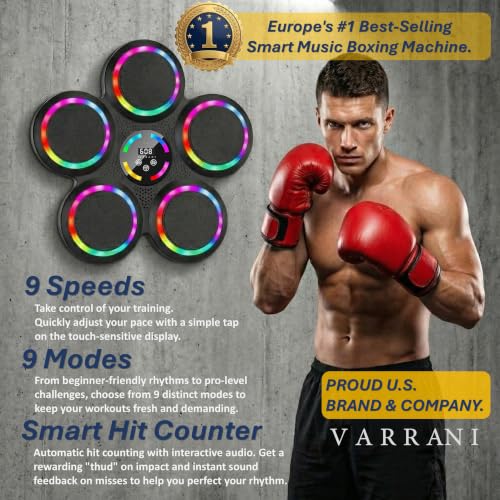 VARRANI 2026 Wall-Mount Boxing Machine with Gloves for Adults & Kids