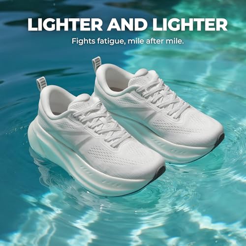 ALLSWIFIT Women's Road Running Shoes White 8 - Walking Sneakers for Fitness