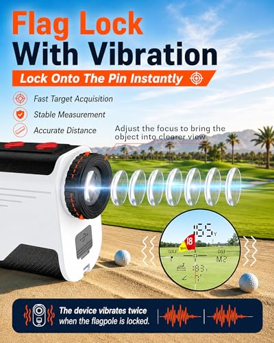 AZZWNGY Golf Rangefinder Slope Up to 1500 Yards with Flag Lock & Magnetic Mount