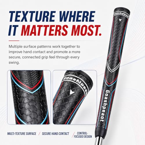 Oversize Plus Golf Grip Pack of 13 with Regripping Kit Non-Slip All-Weather Control