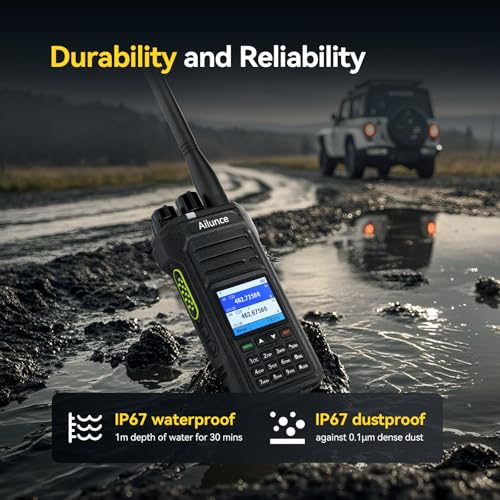 Retevis Ailunce HA1G GMRS Two-Way Radio Pack, Black, Waterproof IP67, 2800mAh Battery for Offroad