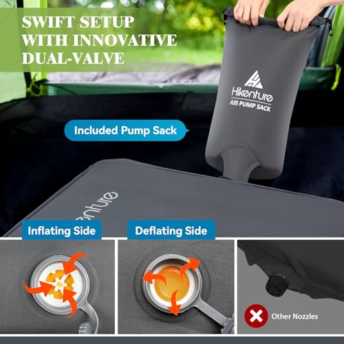Self-Inflating Camping Sleeping Pad 4 Inch Thick, 9.5 R-Value, Wide 80x28 Inch